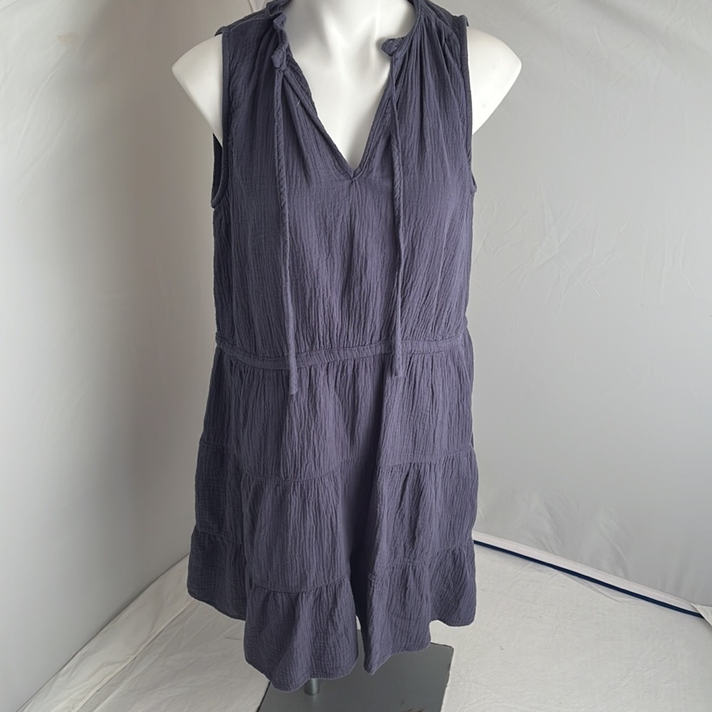 4OUR DREAMERS blue tiered gauzy summer dress